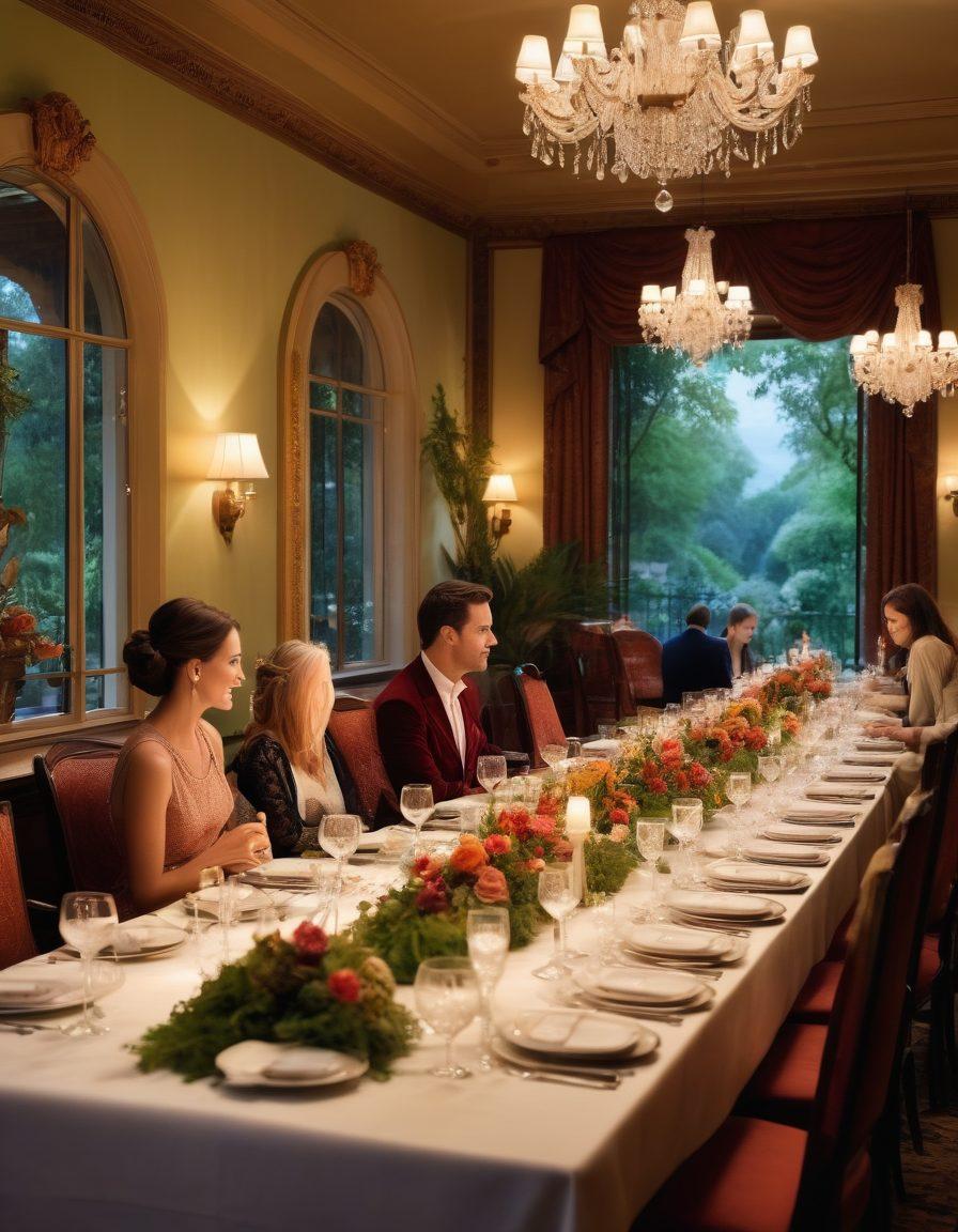 An immersive, high-definition digital landscape filled with diverse, confident, and stylish adults enjoying various sophisticated, modern activities like elegant dining, scenic travel, and intimate conversations. The backdrop exudes a luxurious and engaging atmosphere, with intricate details that highlight mature beauty and elegance. super-realistic. vibrant colors. elegant flair.